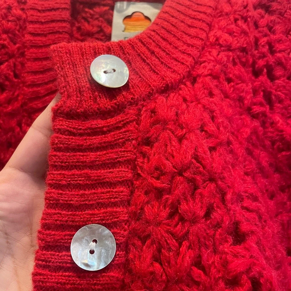 Farm Rio Red Ruffle Cardigan - Picture 5 of 12